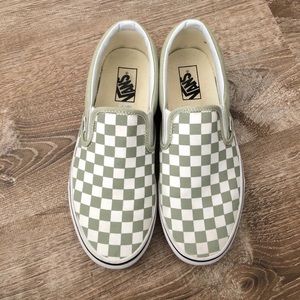 Checkered Vans Slip-On Shoes